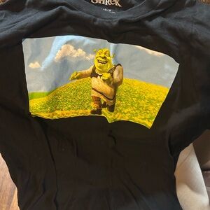 Black Shrek Graphic T-Shirt